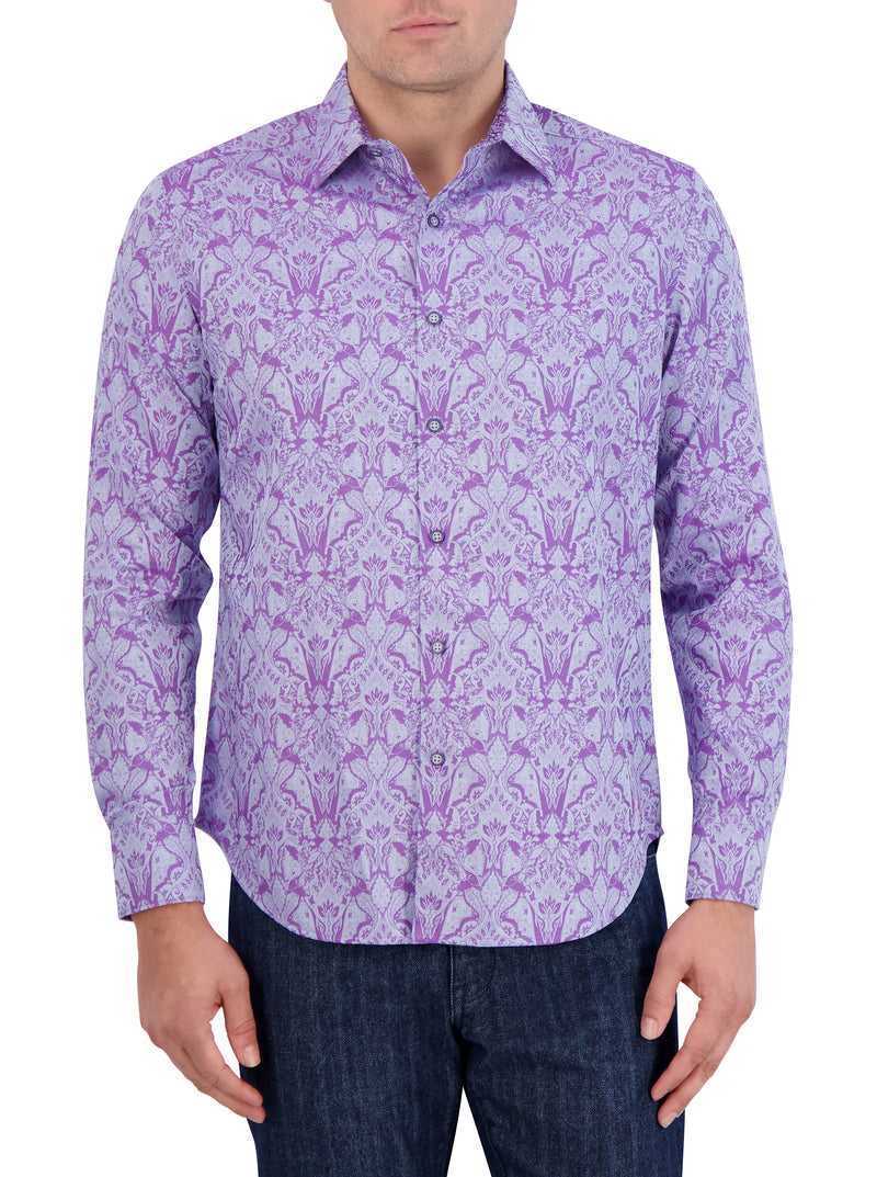 Robert Graham Highland Long Sleeve Button Down Shirt Lilac | 569ZYNHSD