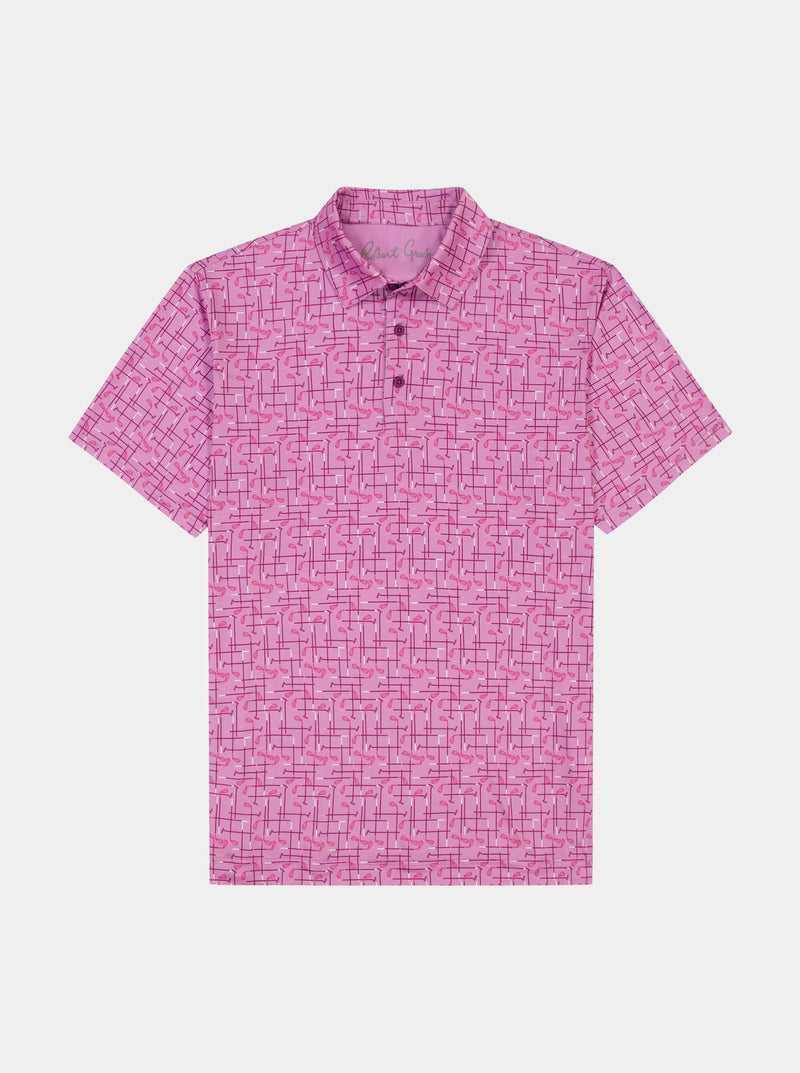 Robert Graham Iron Play Knit Polo Berry | 412SGELFN