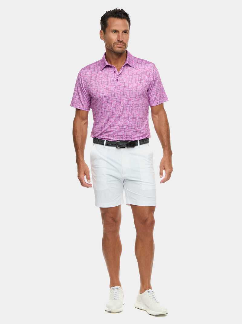 Robert Graham Iron Play Knit Polo Berry | 412SGELFN