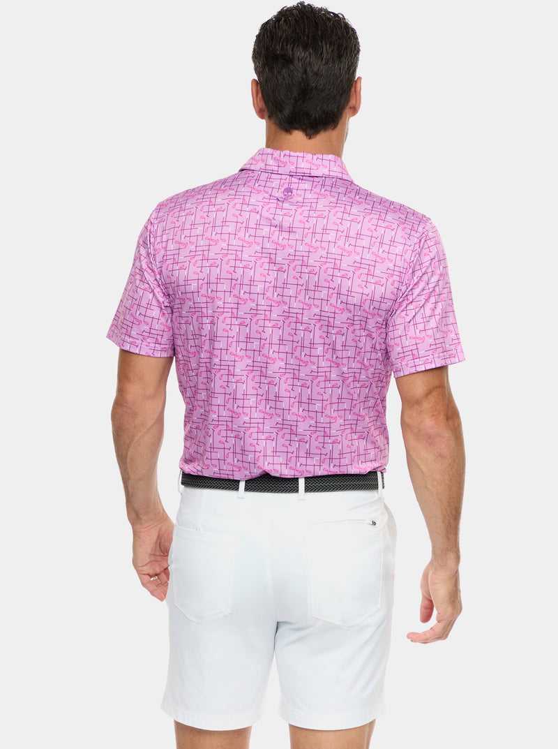 Robert Graham Iron Play Knit Polo Berry | 412SGELFN