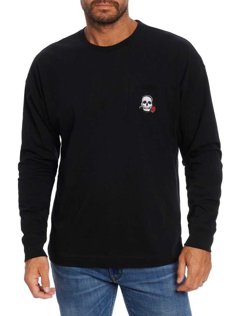 Robert Graham Las Vegas Long Sleeve T-shirt Fekete | 102CNOEAH