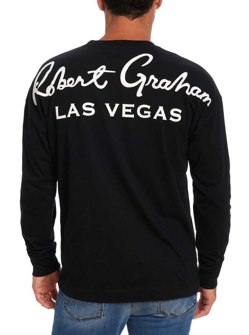 Robert Graham Las Vegas Long Sleeve T-shirt Fekete | 102CNOEAH