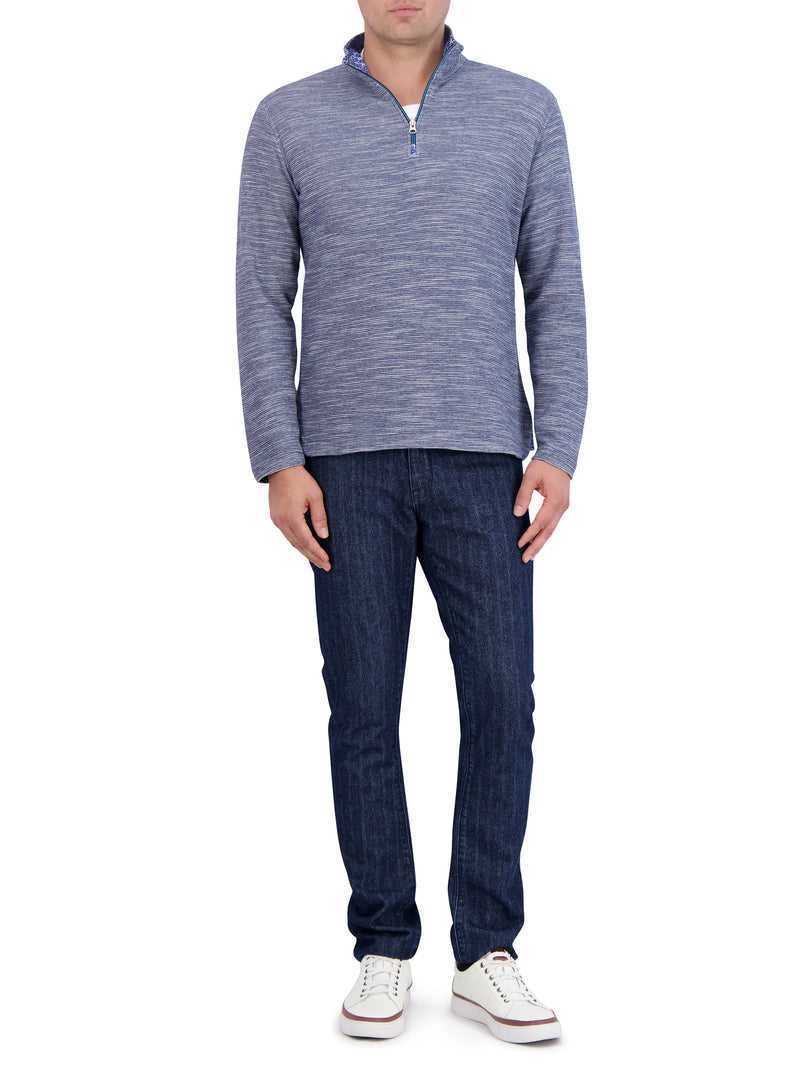 Robert Graham Ledson Long Sleeve Knit Sötétkék | 507VYNSAM