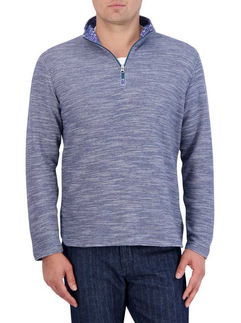 Robert Graham Ledson Long Sleeve Knit Sötétkék | 507VYNSAM