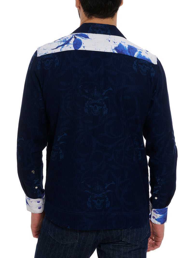 Robert Graham Limited Edition Blue Murro Long Sleeve Button Down Shirt Kék | 390DRNYUC