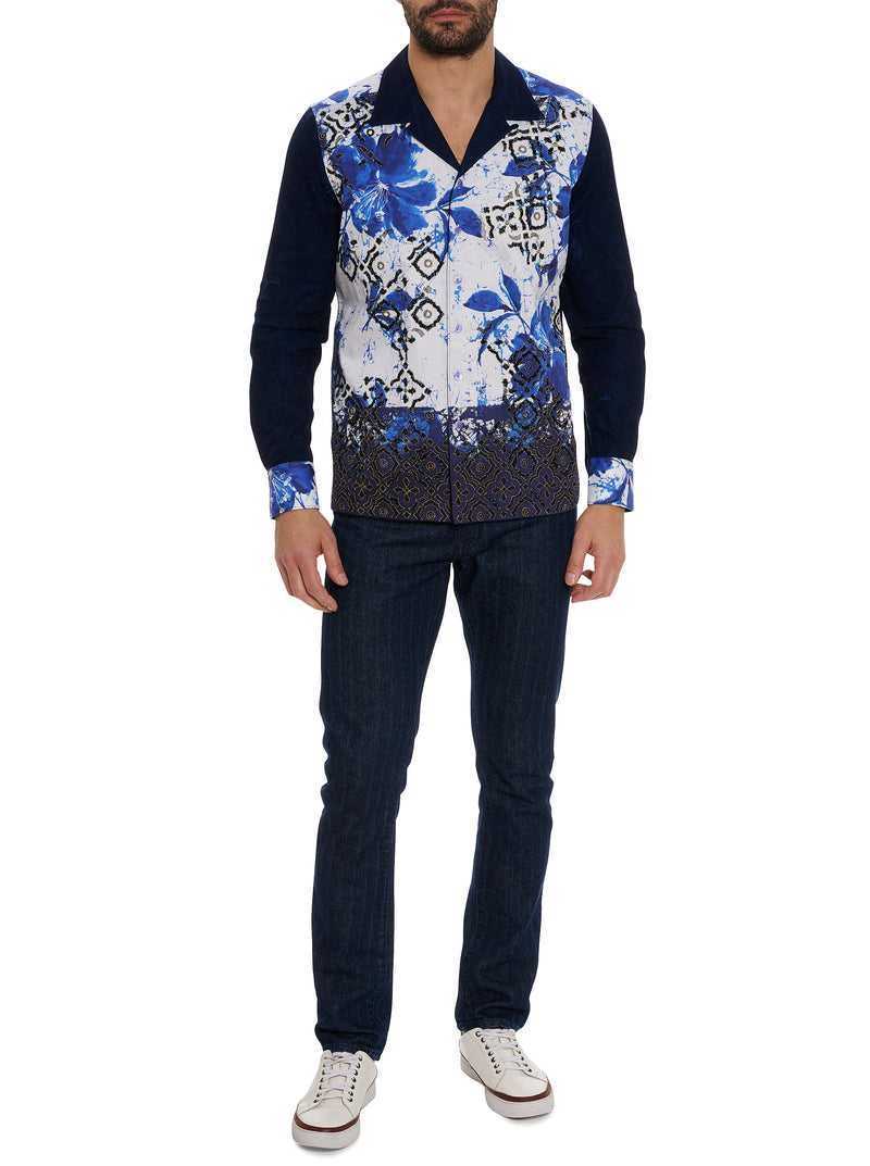 Robert Graham Limited Edition Blue Murro Long Sleeve Button Down Shirt Kék | 390DRNYUC