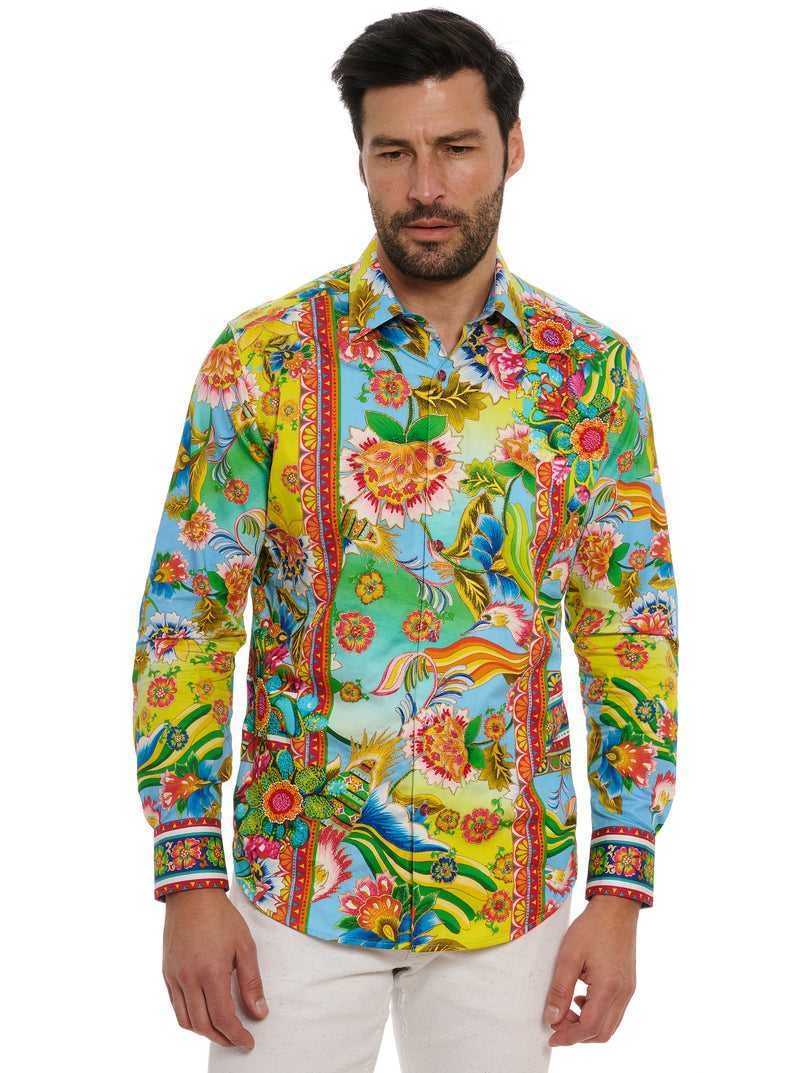 Robert Graham Limited Edition Hidden Lion Long Sleeve Button Down Shirt Multi | 231GNOKZU