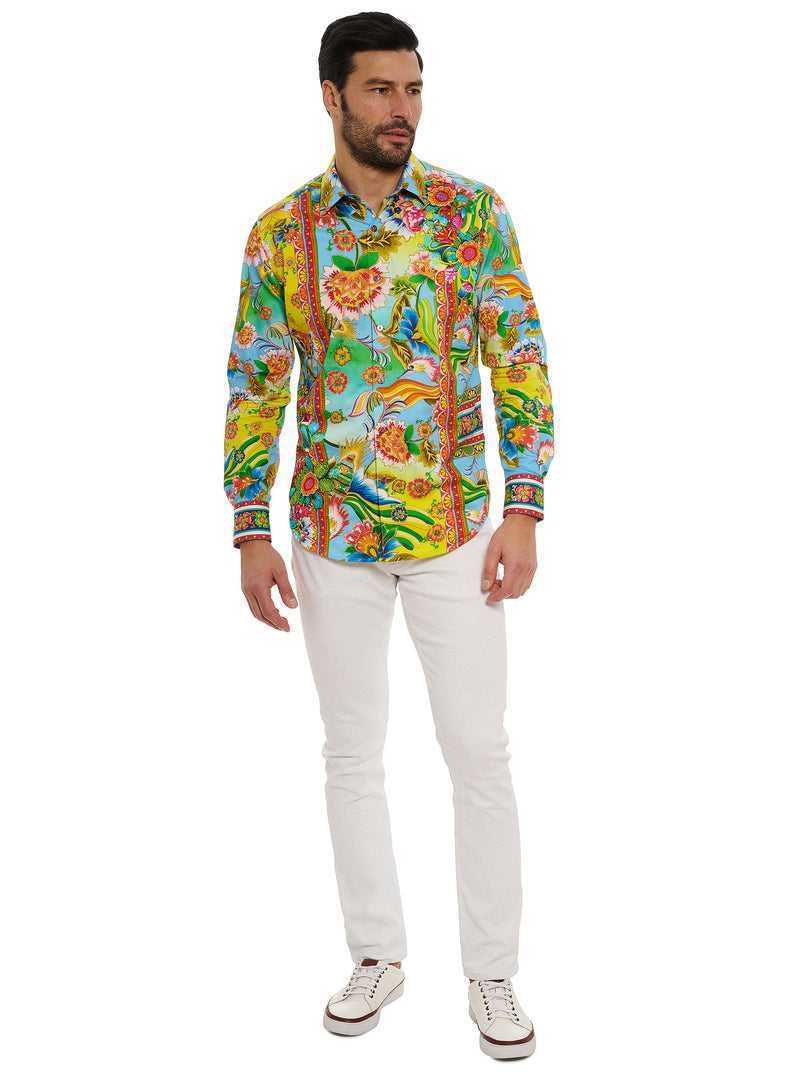 Robert Graham Limited Edition Hidden Lion Long Sleeve Button Down Shirt Multi | 231GNOKZU