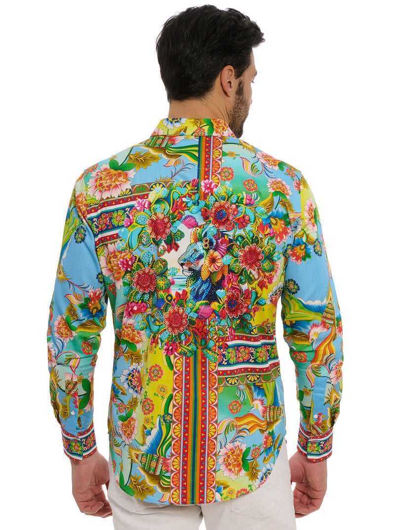 Robert Graham Limited Edition Hidden Lion Long Sleeve Button Down Shirt Multi | 231GNOKZU