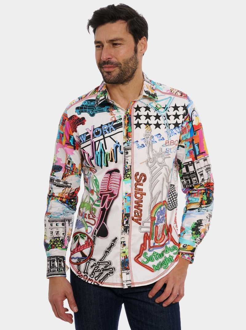 Robert Graham Limited Edition Sosharp Nyc Long Sleeve Button Down Shirt Big Multi | 609EDPACK