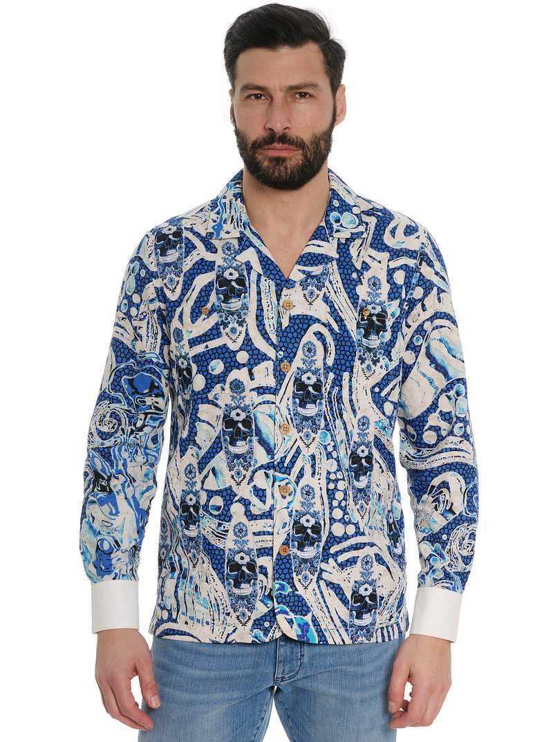 Robert Graham Limited Edition Surfin Skull Jacket Kék | 647VRFWAU