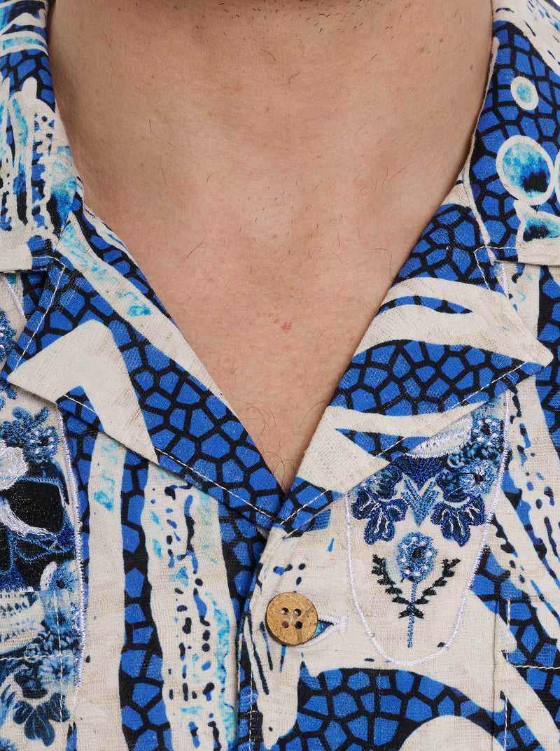 Robert Graham Limited Edition Surfin Skull Jacket Kék | 647VRFWAU