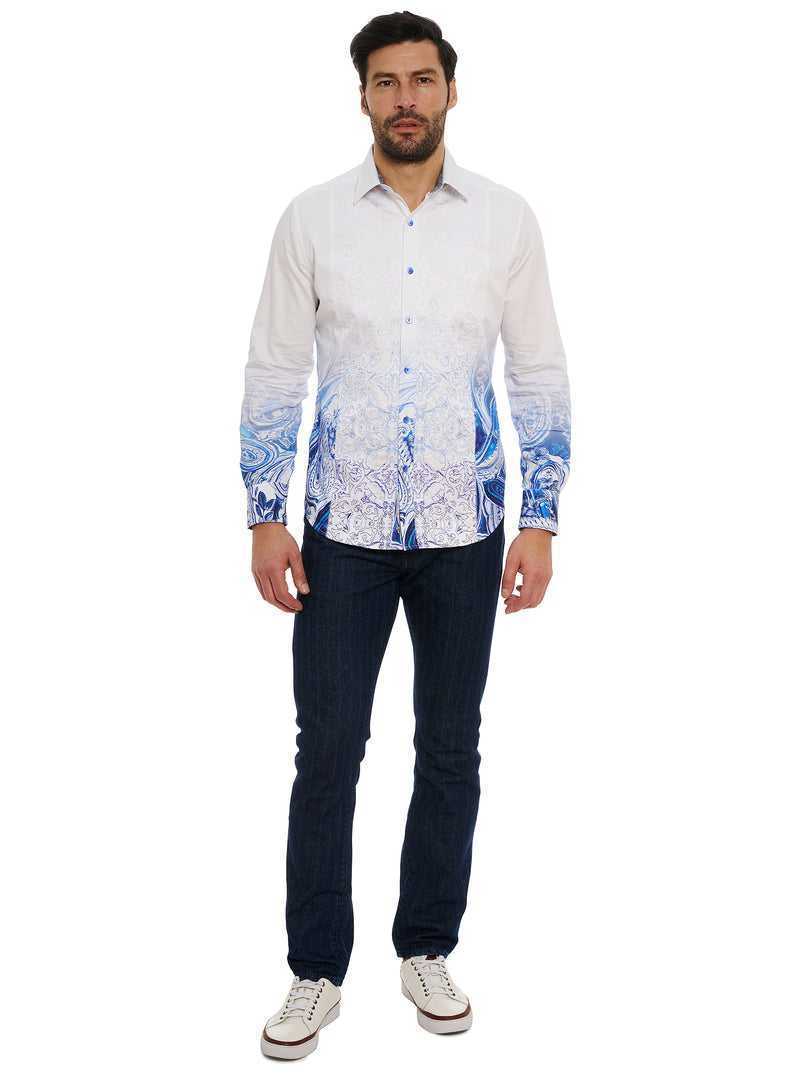 Robert Graham Limited Edition The Dorce Long Sleeve Button Down Shirt Big Kék | 137JOPXBC