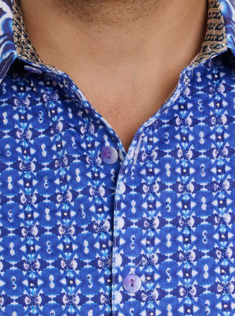 Robert Graham Limited Edition The Thera Long Sleeve Button Down Shirt Kék | 154ZOCVPY