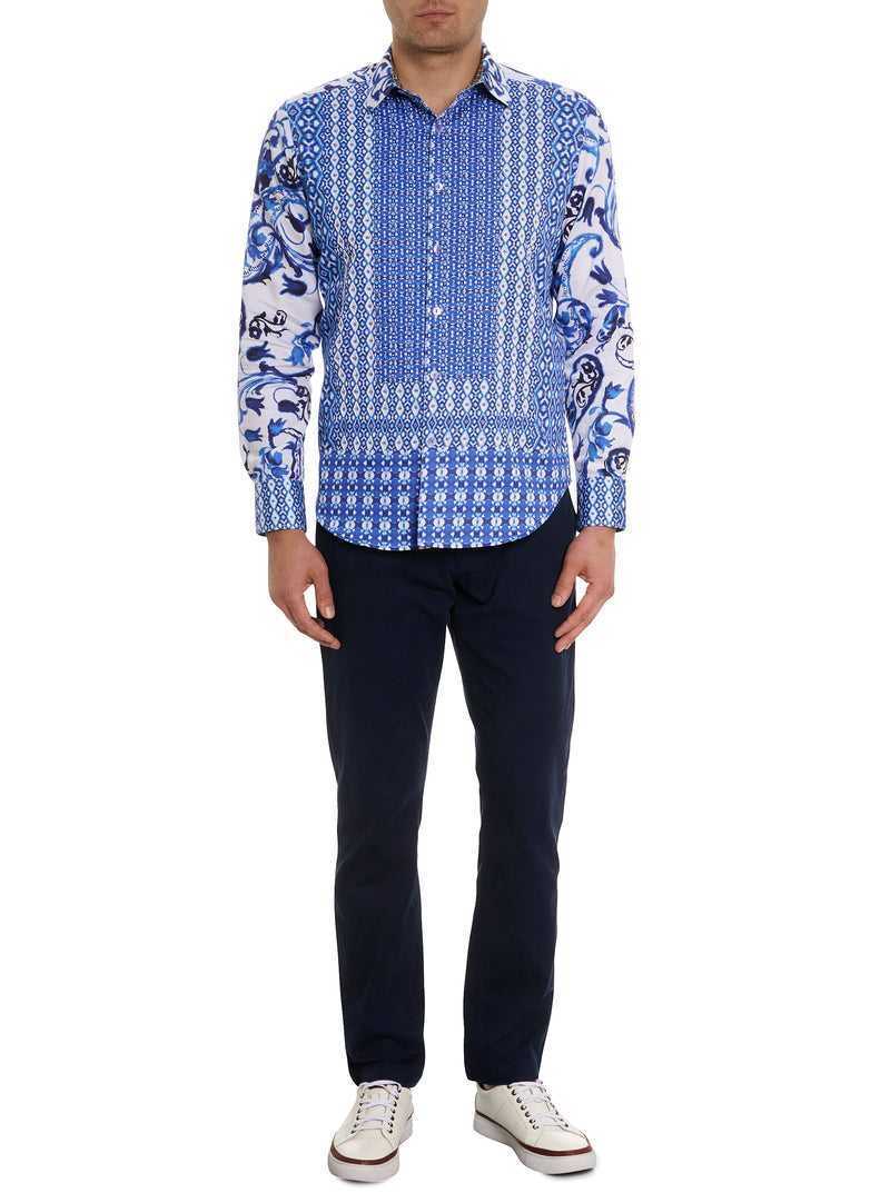 Robert Graham Limited Edition The Thera Long Sleeve Button Down Shirt Kék | 154ZOCVPY