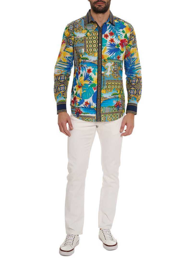 Robert Graham Limited Edition Toast The Coast Long Sleeve Button Down Shirt Multi | 382BFJNKO