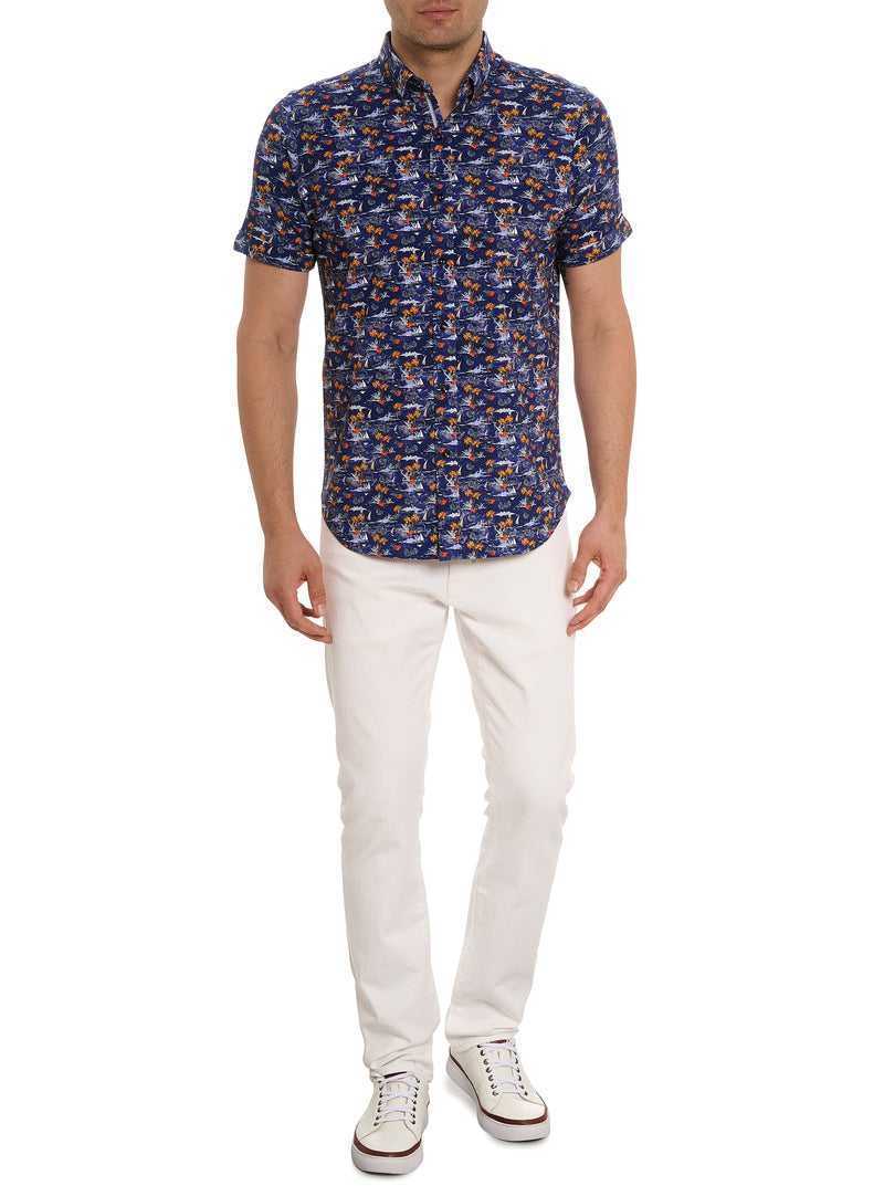 Robert Graham Lyndon Motion Short Sleeve Knit Shirt Multi | 520DHVOYI