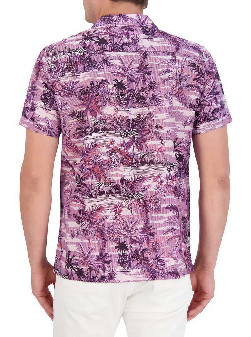 Robert Graham Makara Short Sleeve Button Down Shirt Lilac | 312BTZXMO