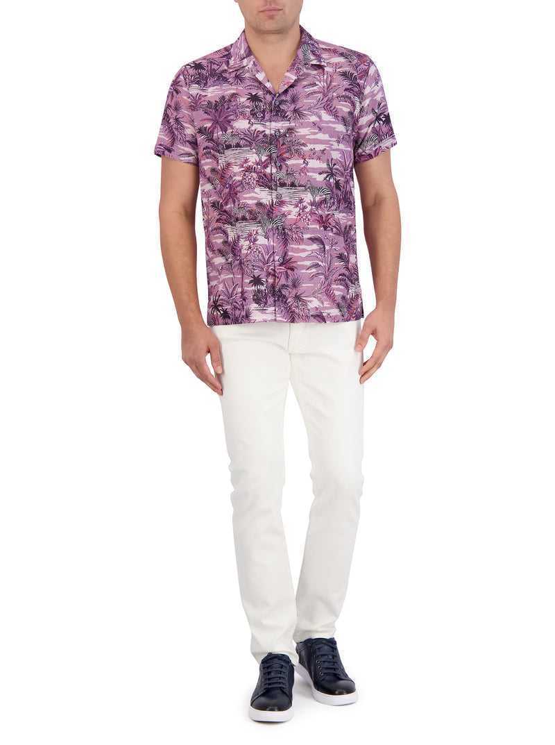 Robert Graham Makara Short Sleeve Button Down Shirt Lilac | 312BTZXMO