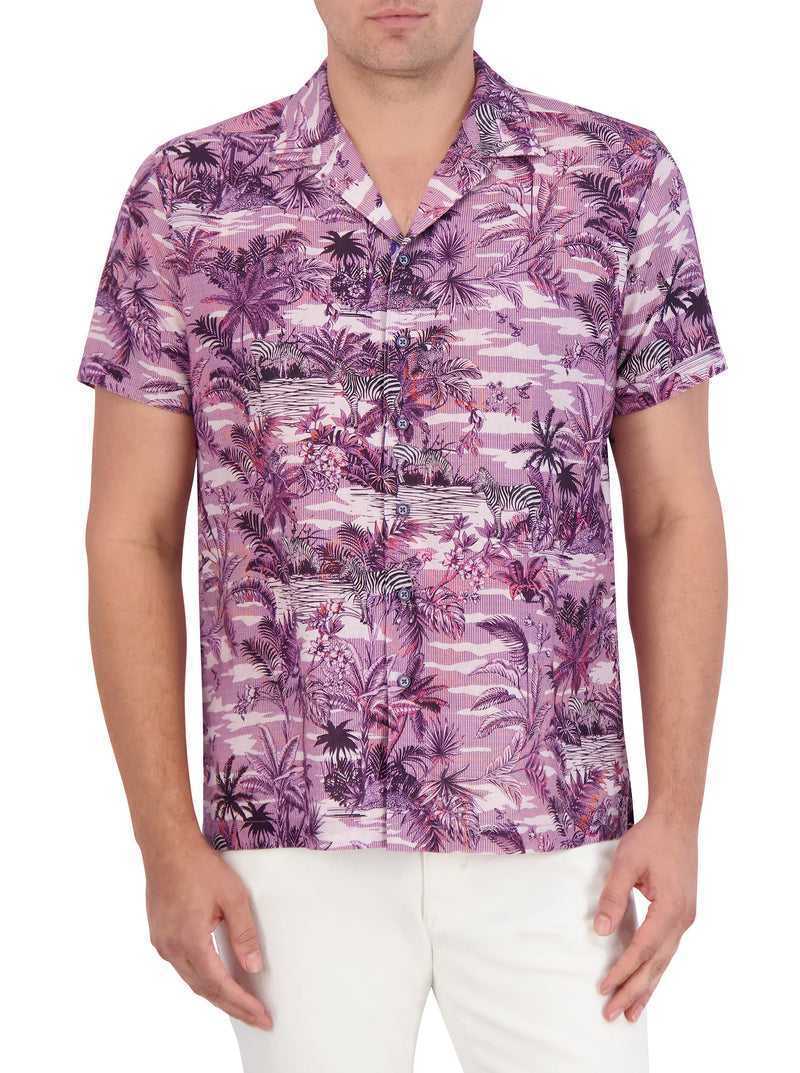 Robert Graham Makara Short Sleeve Button Down Shirt Lilac | 312BTZXMO