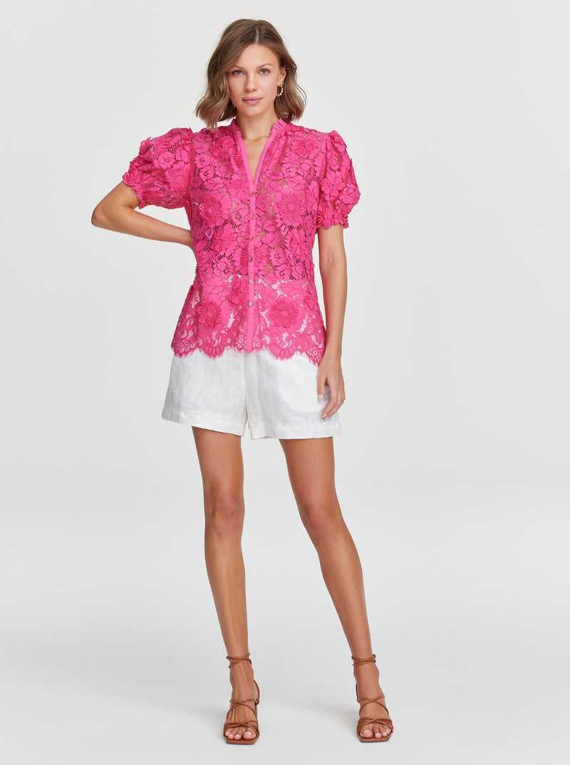 Robert Graham Mila Shirt Rózsaszín | 748BZYCDJ