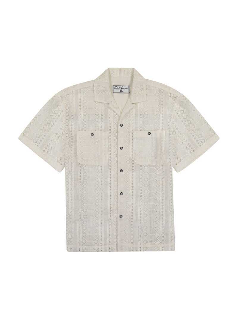 Robert Graham Milanese Short Sleeve Button Down Shirt Fehér | 193CQJTHW