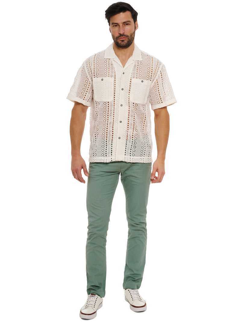 Robert Graham Milanese Short Sleeve Button Down Shirt Fehér | 193CQJTHW