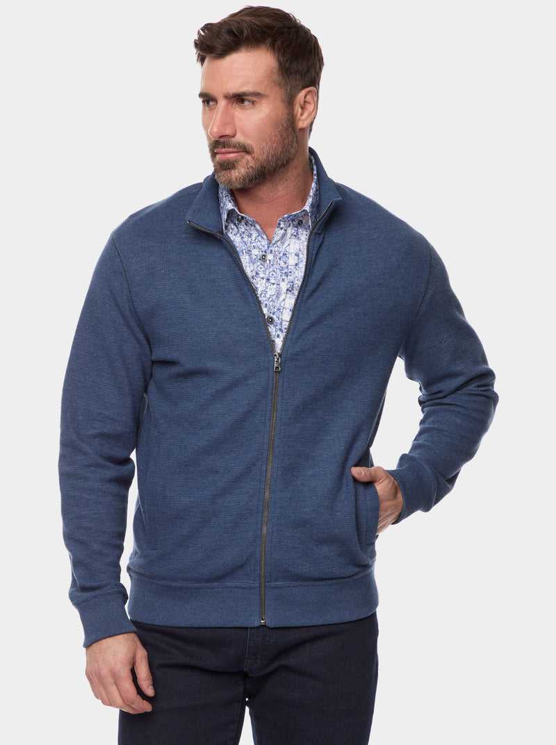 Robert Graham Moser Long Sleeve Knit Full Zip Charcoal | 943VEZWXC