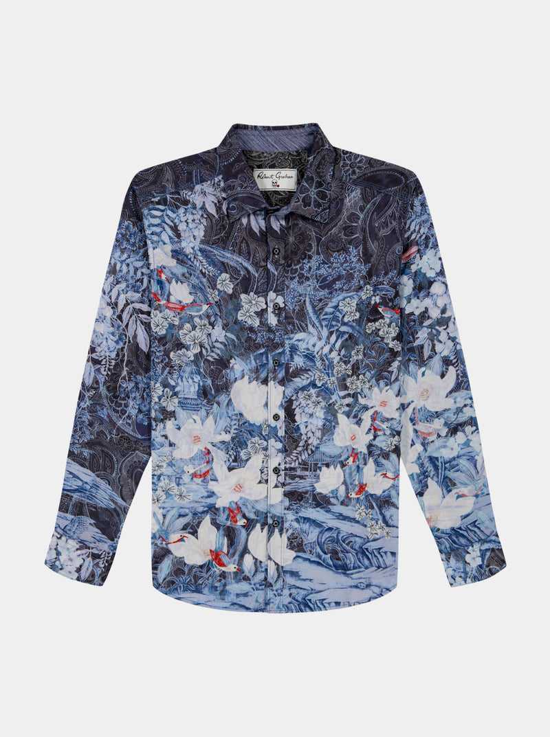 Robert Graham Nadine Long Sleeve Button Down Shirt Sötétkék | 607NMBKWQ