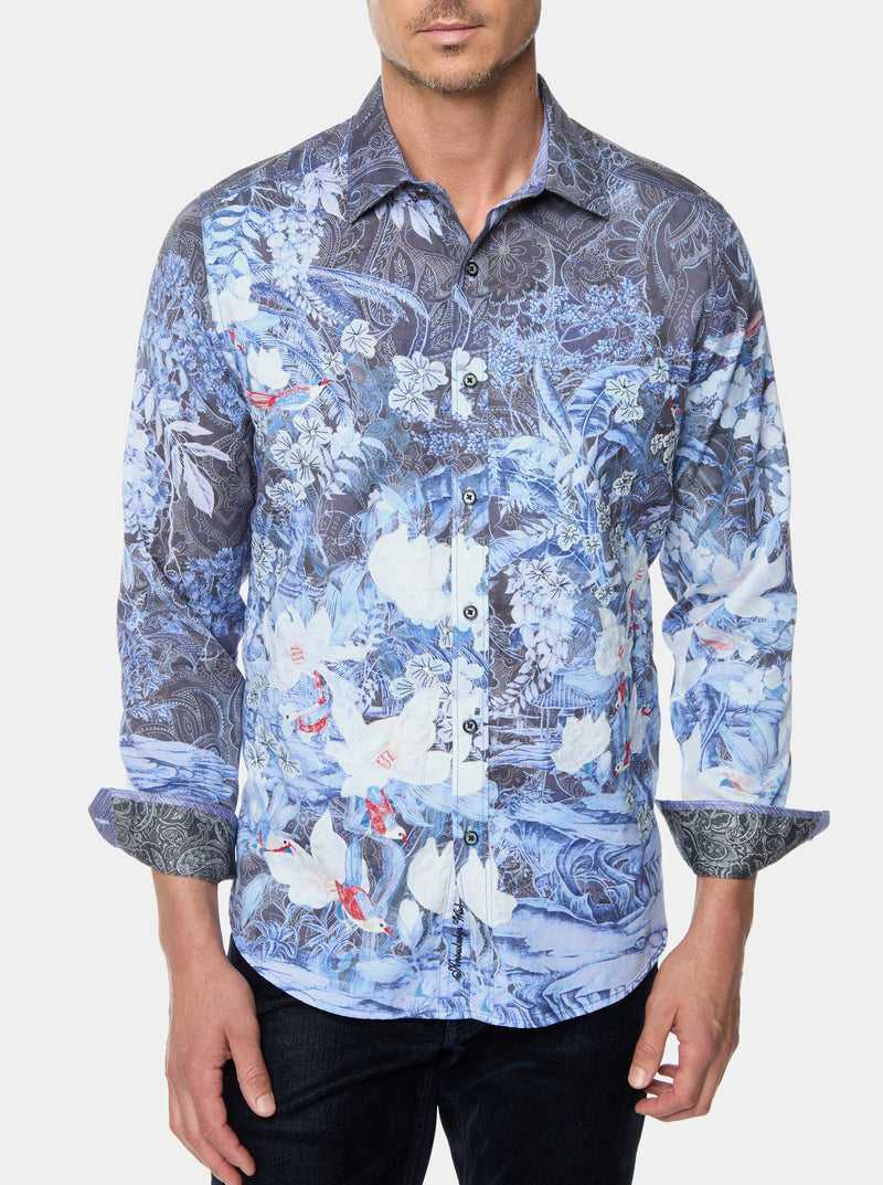 Robert Graham Nadine Long Sleeve Button Down Shirt Sötétkék | 607NMBKWQ