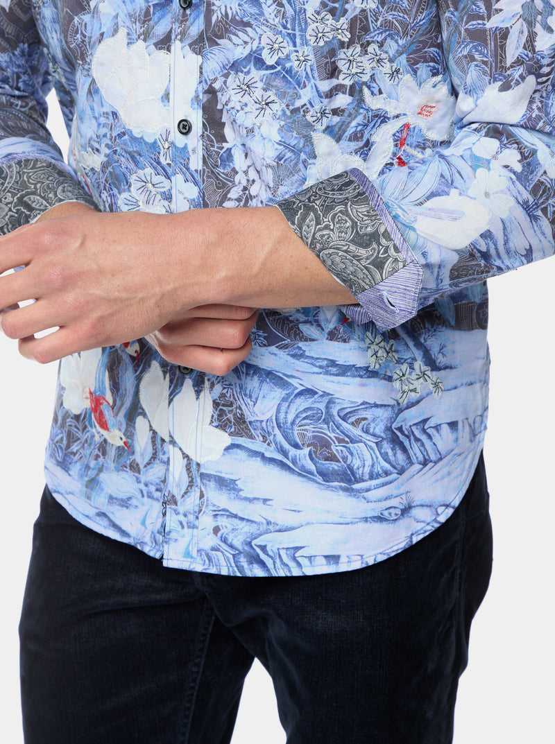 Robert Graham Nadine Long Sleeve Button Down Shirt Sötétkék | 607NMBKWQ