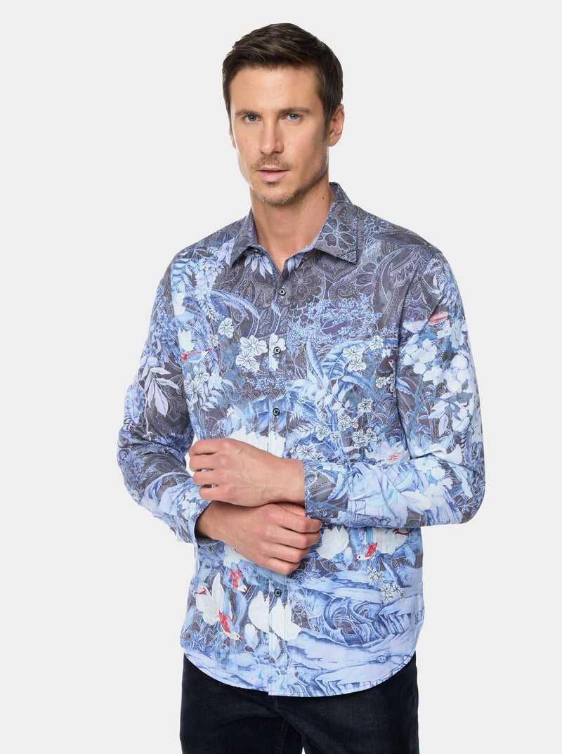 Robert Graham Nadine Long Sleeve Button Down Shirt Sötétkék | 607NMBKWQ