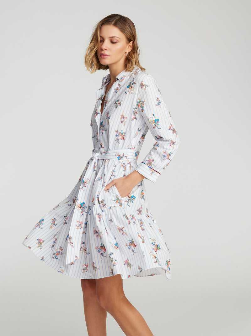 Robert Graham Paloma Dress Fehér | 428CHQDKP