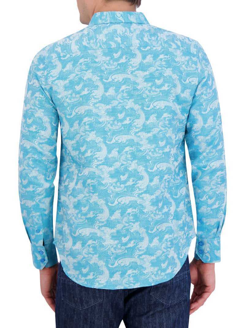 Robert Graham Poseidon Long Sleeve Button Down Shirt Türkiz | 634YKTUAH