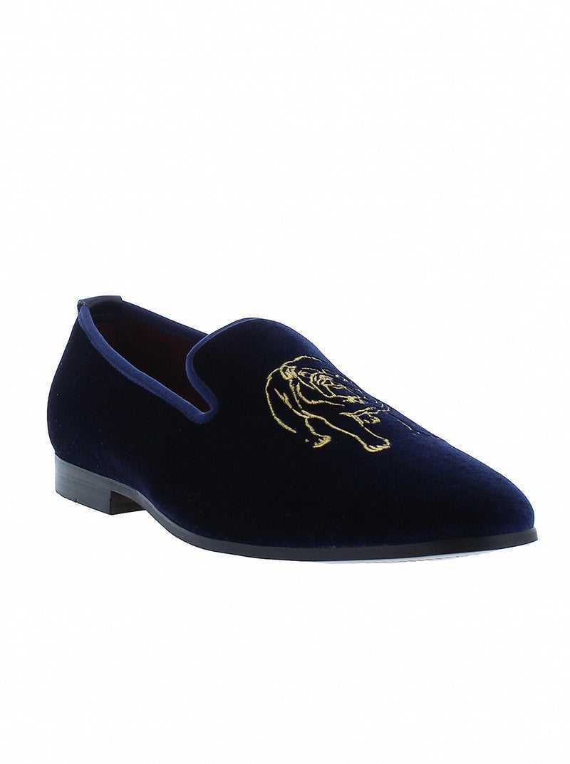 Robert Graham Reisman Smoking Slipper Sötétkék | 138EYBFOL