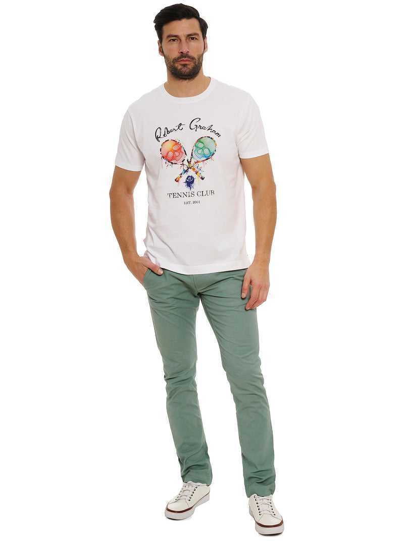 Robert Graham Rg Tennis Club T-shirt Fehér | 563OCENAQ