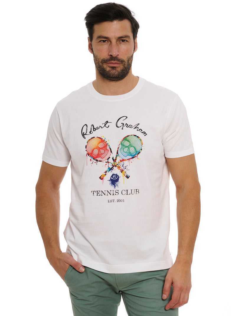 Robert Graham Rg Tennis Club T-shirt Fehér | 563OCENAQ