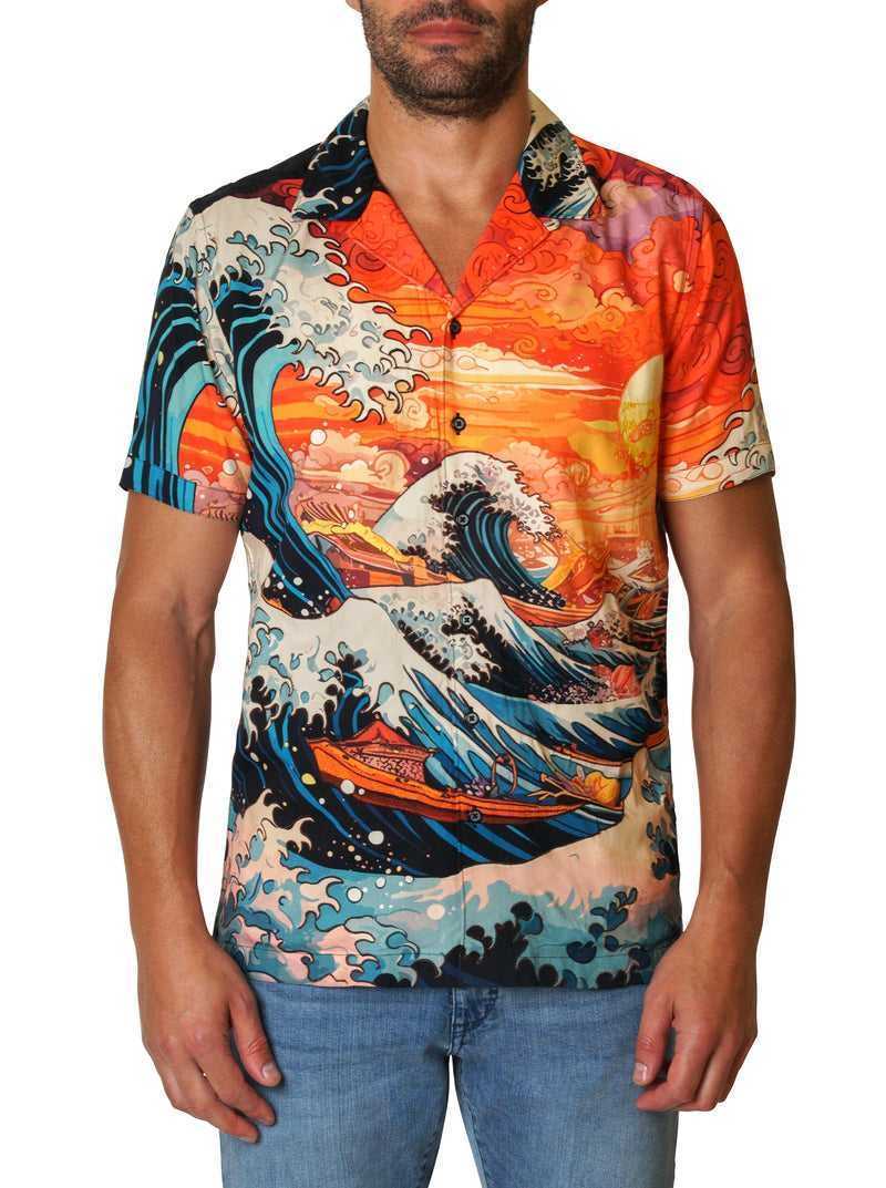 Robert Graham Ride The Wave Short Sleeve Button Down Shirt Multi | 159QMBDTP