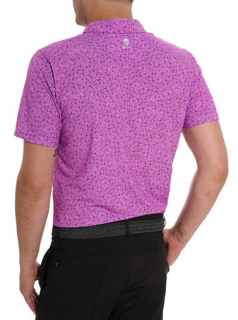 Robert Graham Sandzabar Polo Periwinkle | 508IVQDAM