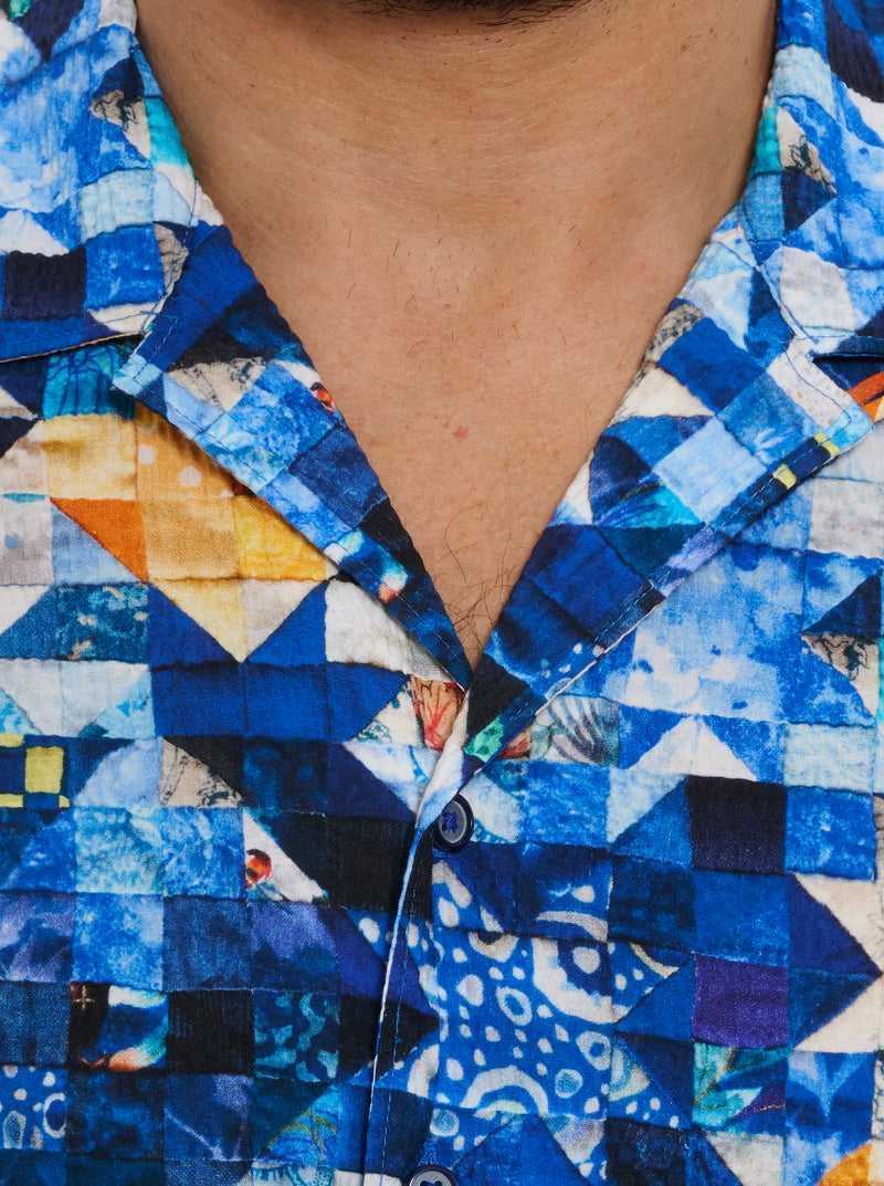 Robert Graham Sashiko Short Sleeve Button Down Shirt Multi | 972IXWBZJ