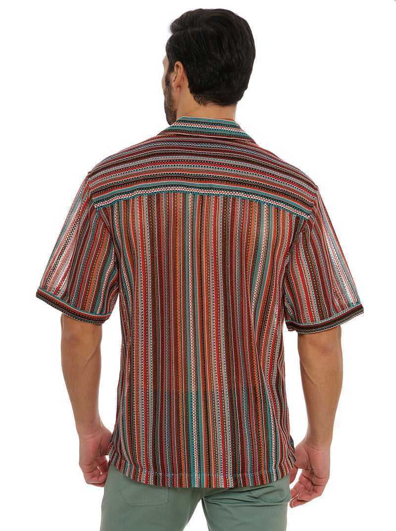 Robert Graham Serape Short Sleeve Button Down Shirt Multi | 465XBEJVU