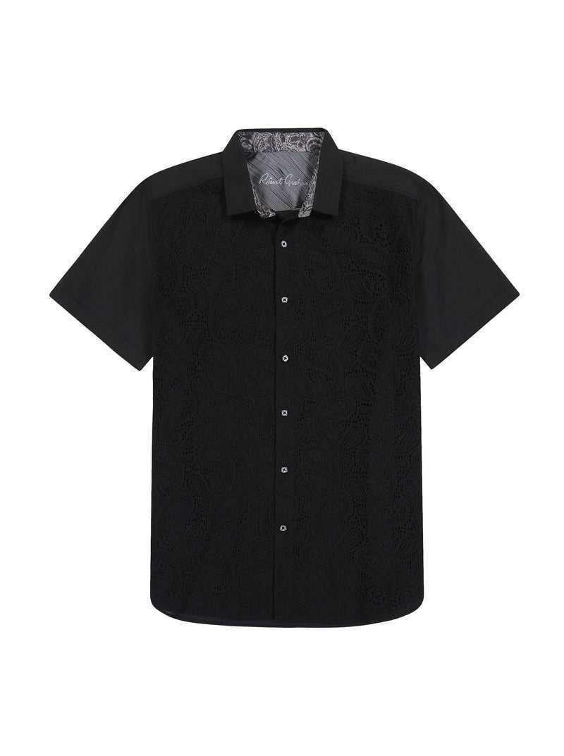 Robert Graham Sforza Short Sleeve Button Down Shirt Fekete | 038DXMLNP