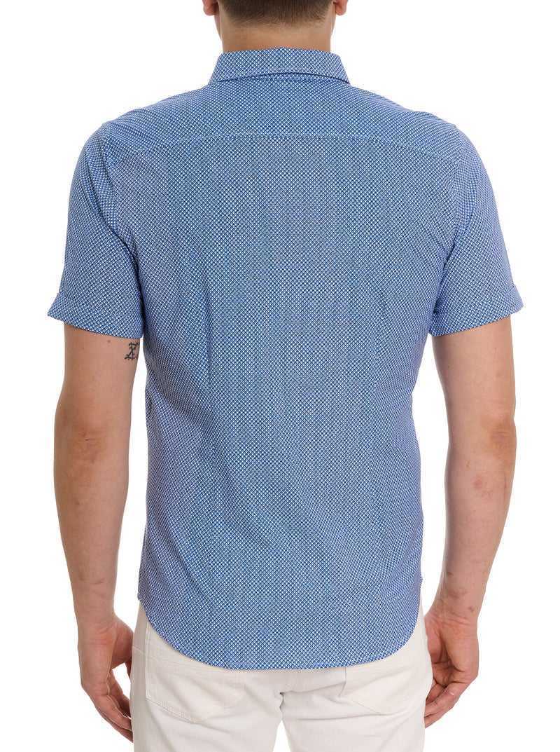 Robert Graham Shuler Motion Short Sleeve Knit Shirt Kék | 872JTFRUL