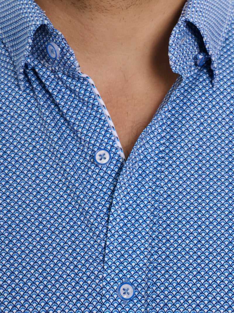 Robert Graham Shuler Motion Short Sleeve Knit Shirt Kék | 872JTFRUL