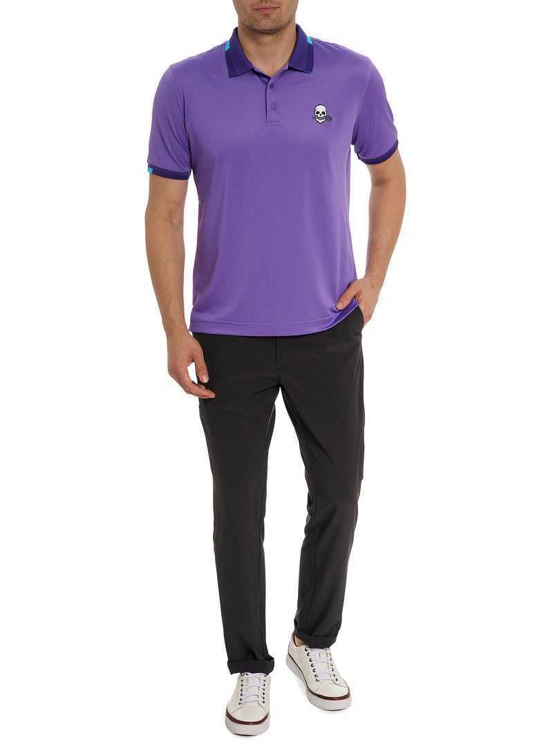 Robert Graham Skull Rose Polo Lila | 946WCBHQM