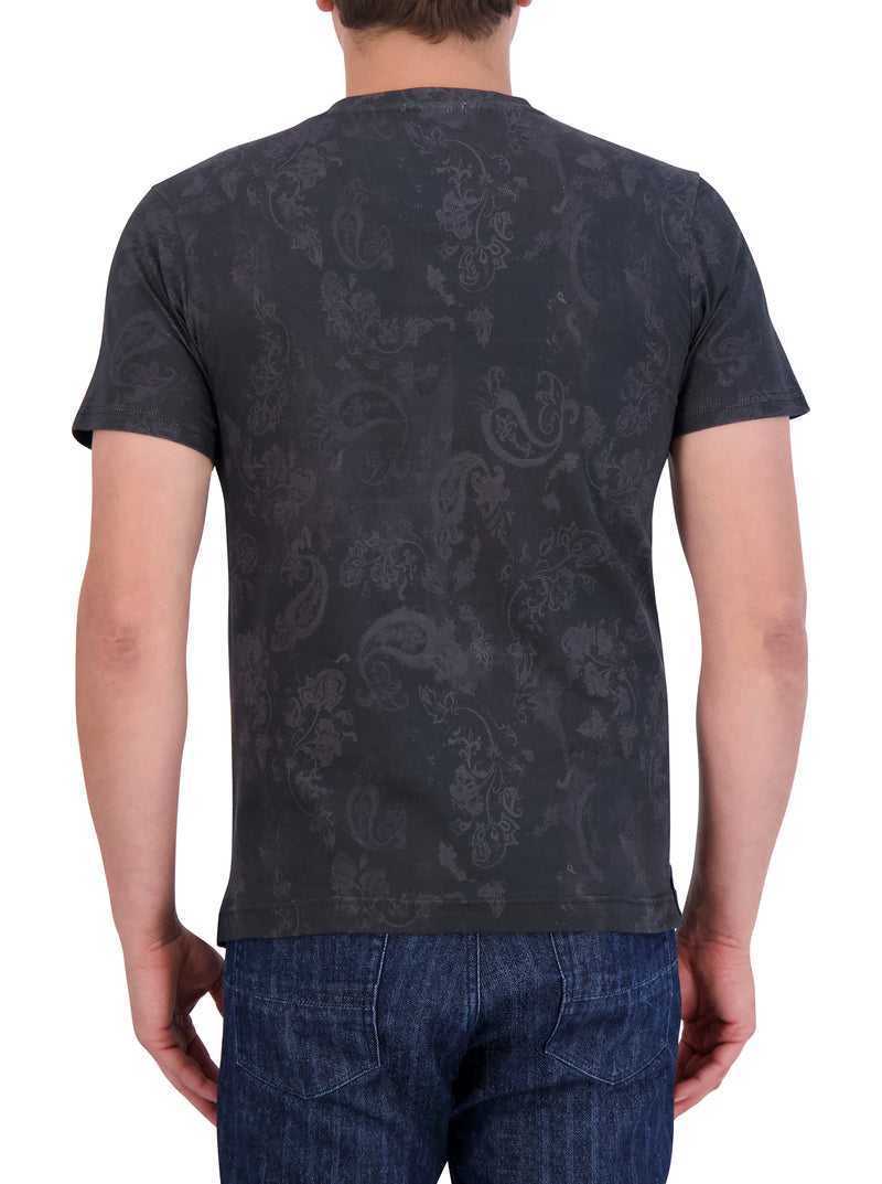 Robert Graham Skull Scrolls T-shirt Fekete | 189NFZKTH