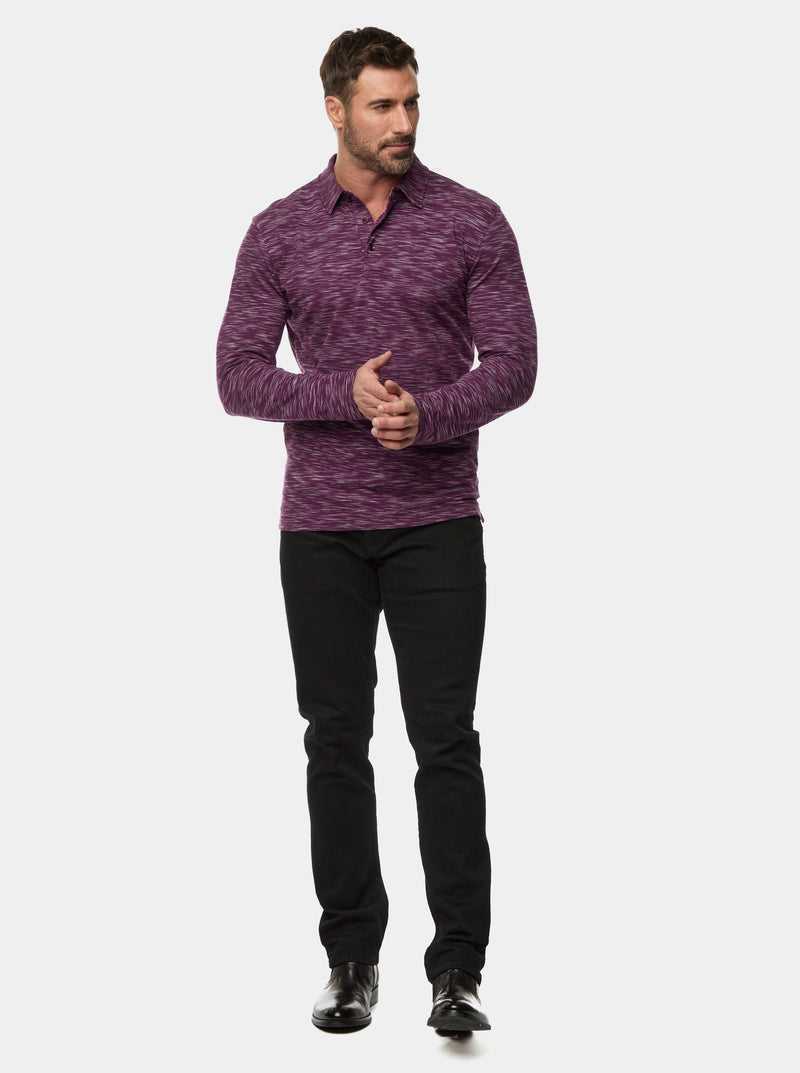 Robert Graham Thales Long Sleeve Polo Sötétkék | 135GZKPUR