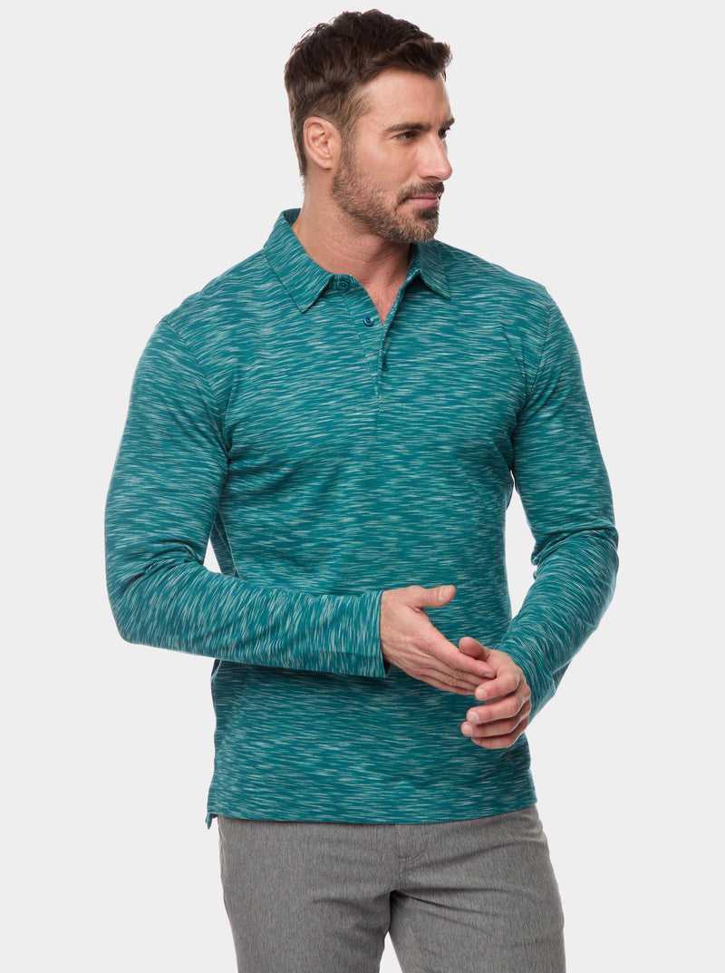 Robert Graham Thales Long Sleeve Polo Sötétkék | 135GZKPUR