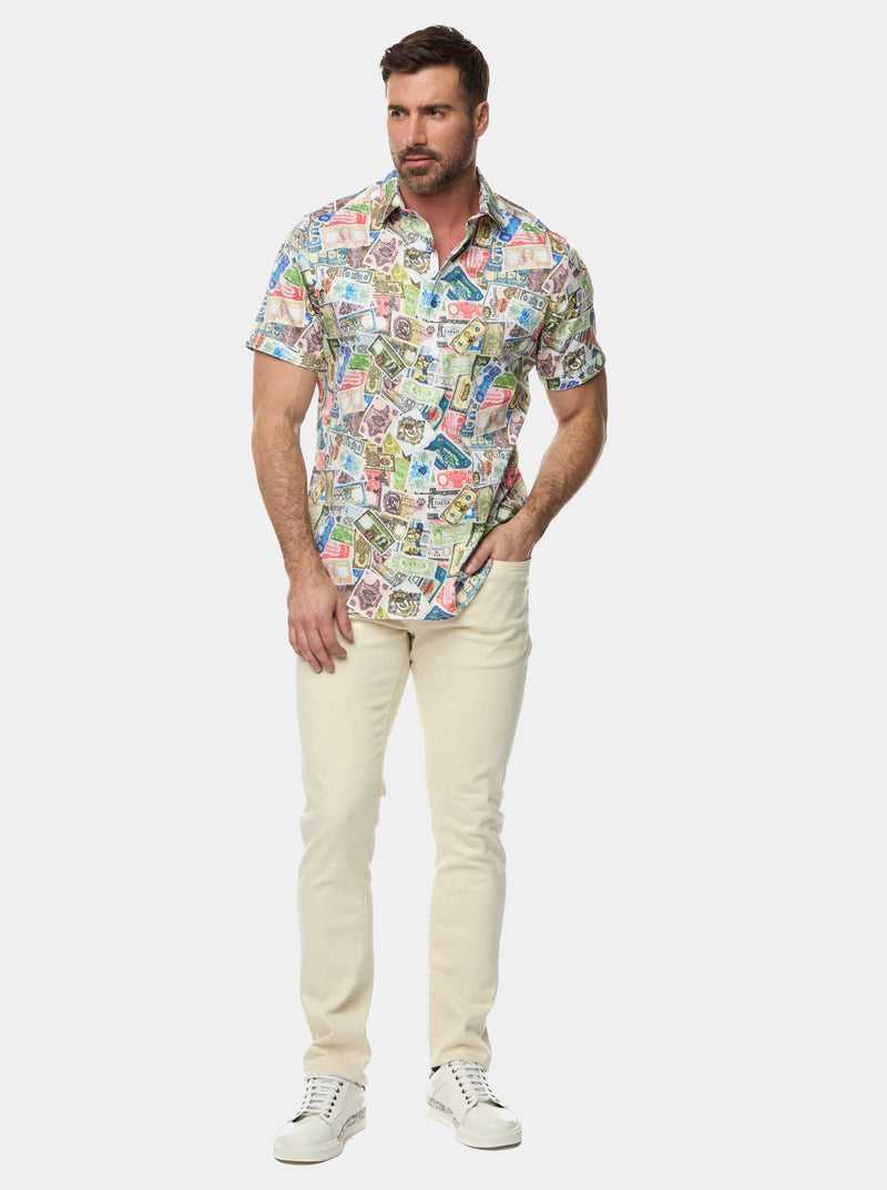 Robert Graham The Heist Short Sleeve Button Down Shirt Multi | 271HILTPG