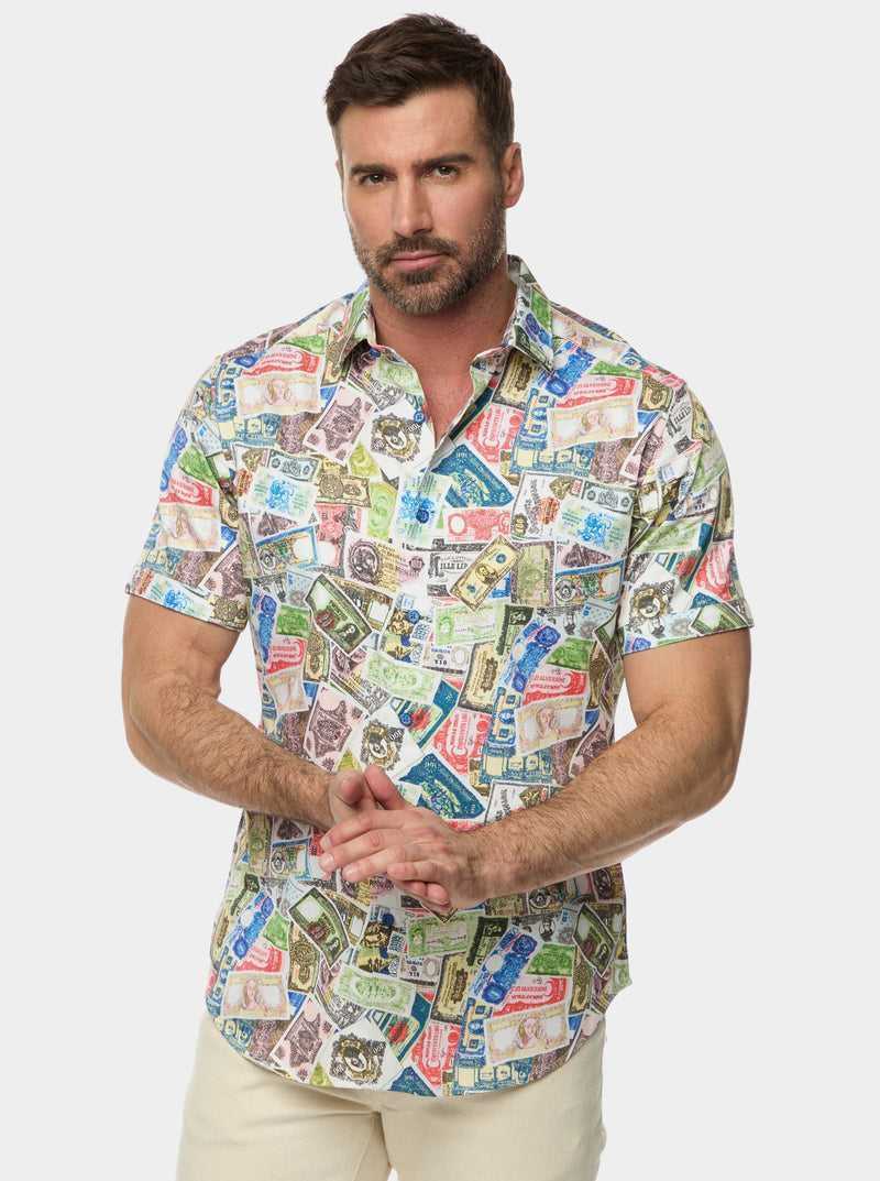 Robert Graham The Heist Short Sleeve Button Down Shirt Multi | 271HILTPG